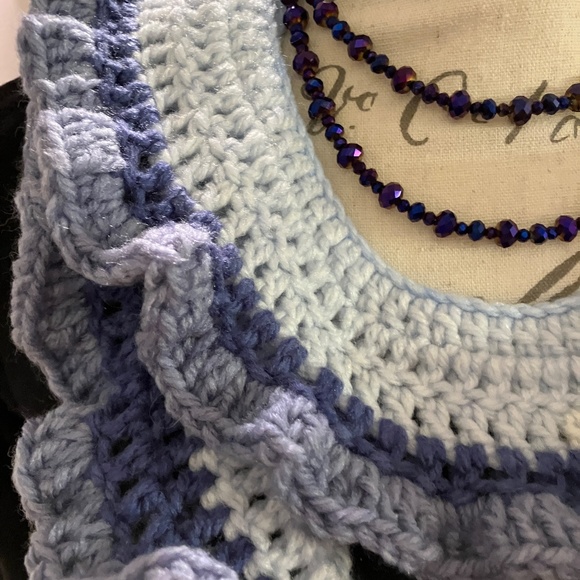 Elegant “Blue Jean” Hand Crocheted Scarf NWOT - Picture 6 of 8